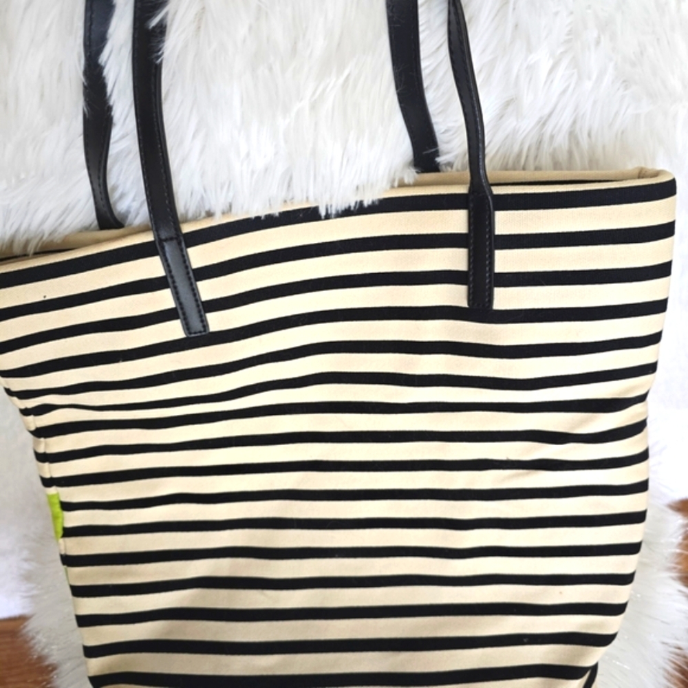 Kate Spade Black and White Striped Tote Bag - Picture 8 of 8